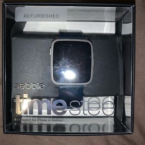 Pebble time steel smart watch